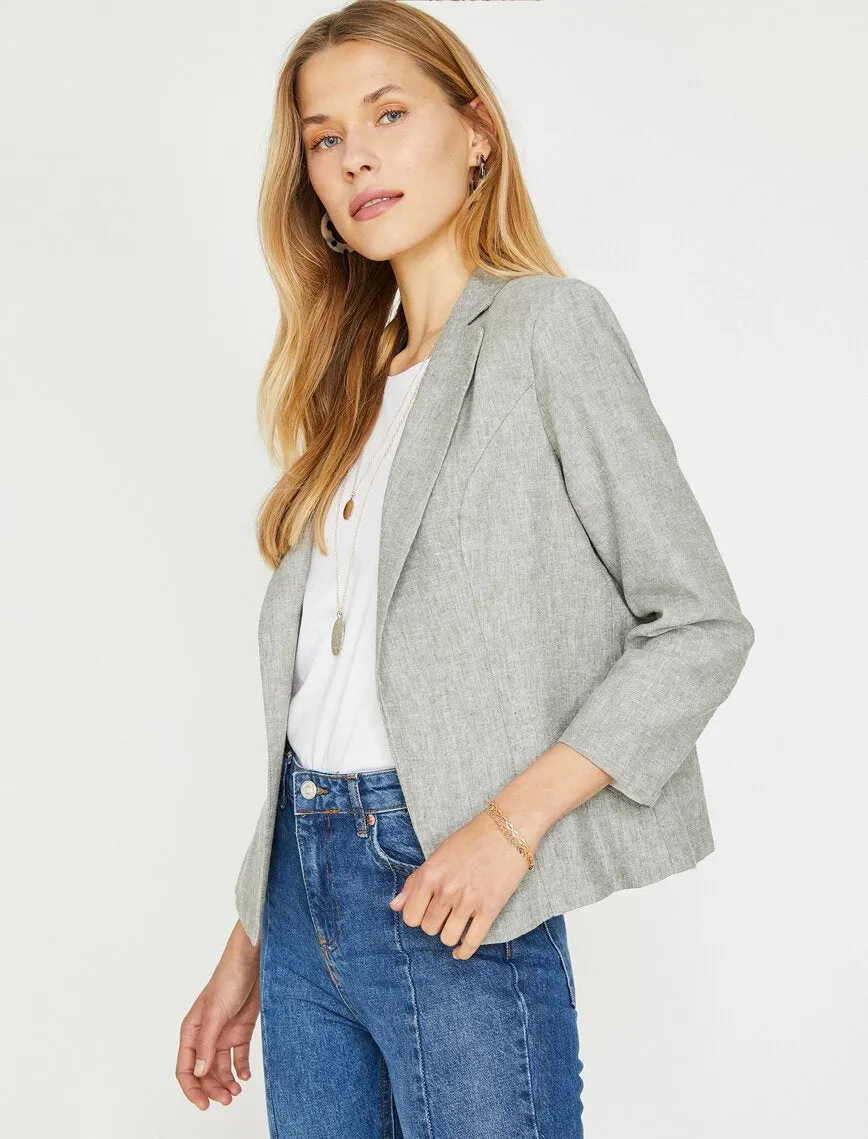 10616 Khaki Classic Lapel Jacket