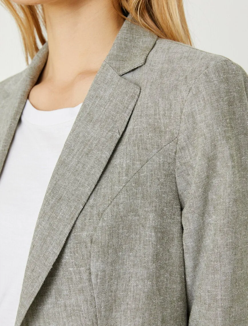 10616 Khaki Classic Lapel Jacket