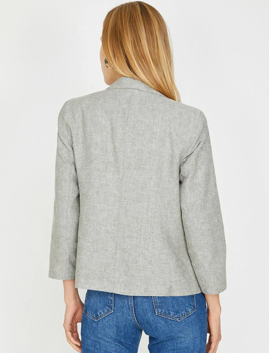 10616 Khaki Classic Lapel Jacket