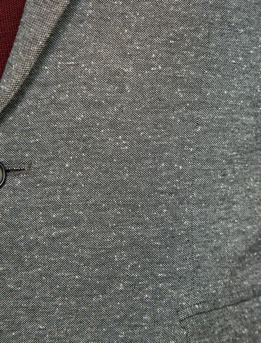 10838 Grey Self Patterned Blazer