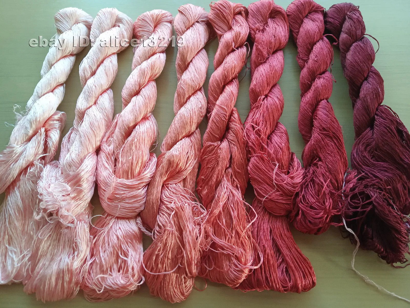8bundles 100%real mulberry silk,hand-dyed embroidery silk floss/thread N48