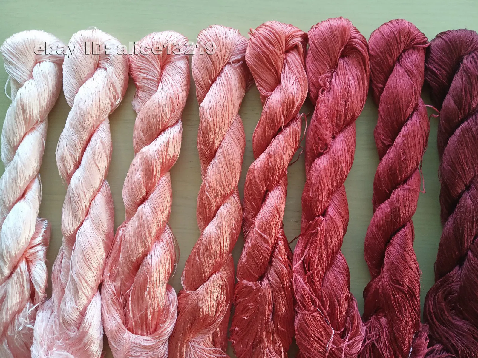8bundles 100%real mulberry silk,hand-dyed embroidery silk floss/thread N48