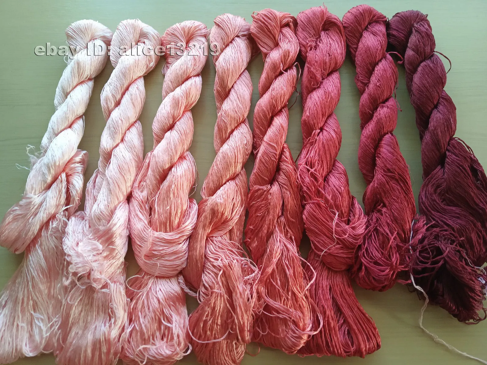 8bundles 100%real mulberry silk,hand-dyed embroidery silk floss/thread N48