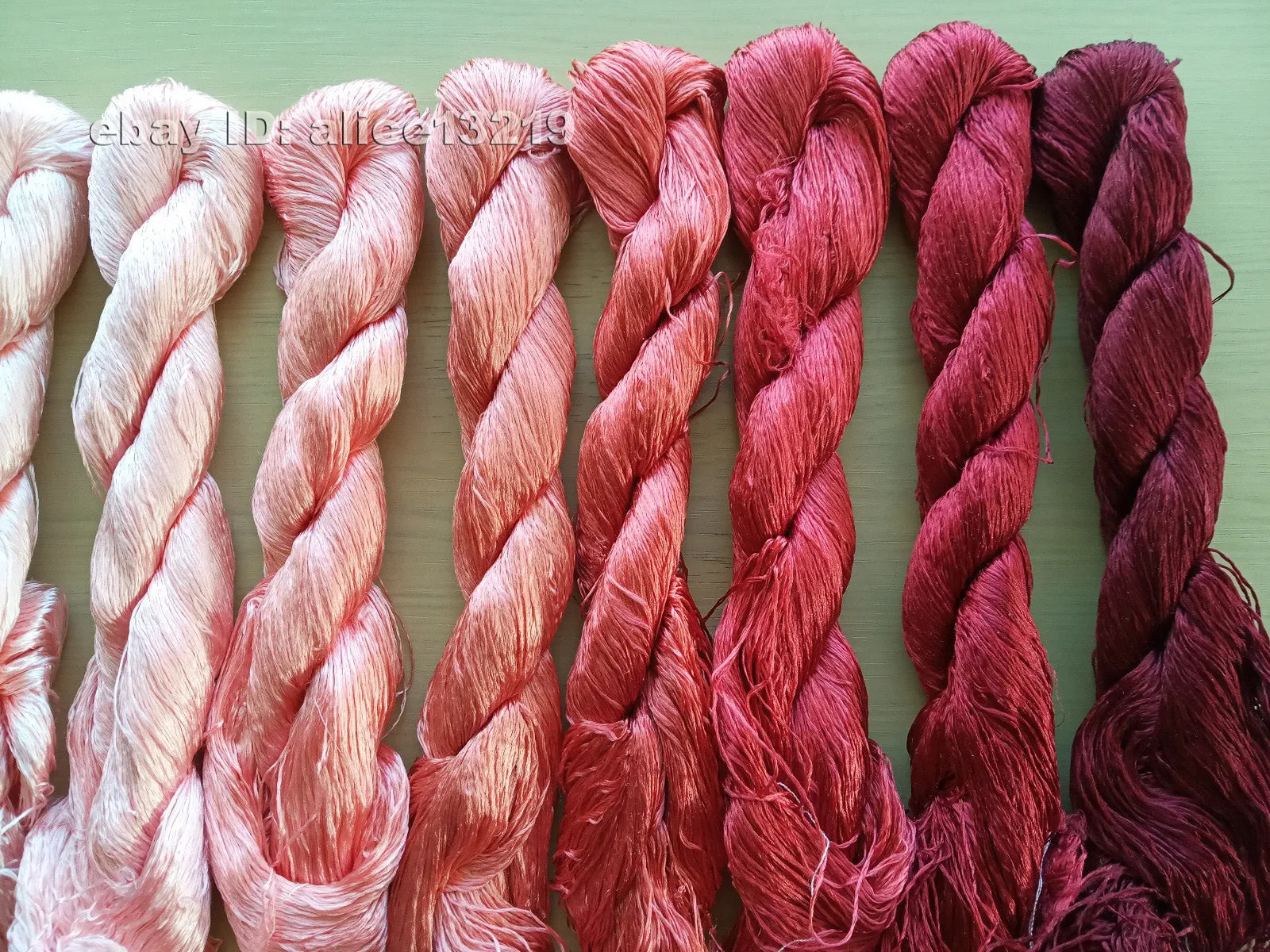 8bundles 100%real mulberry silk,hand-dyed embroidery silk floss/thread N48