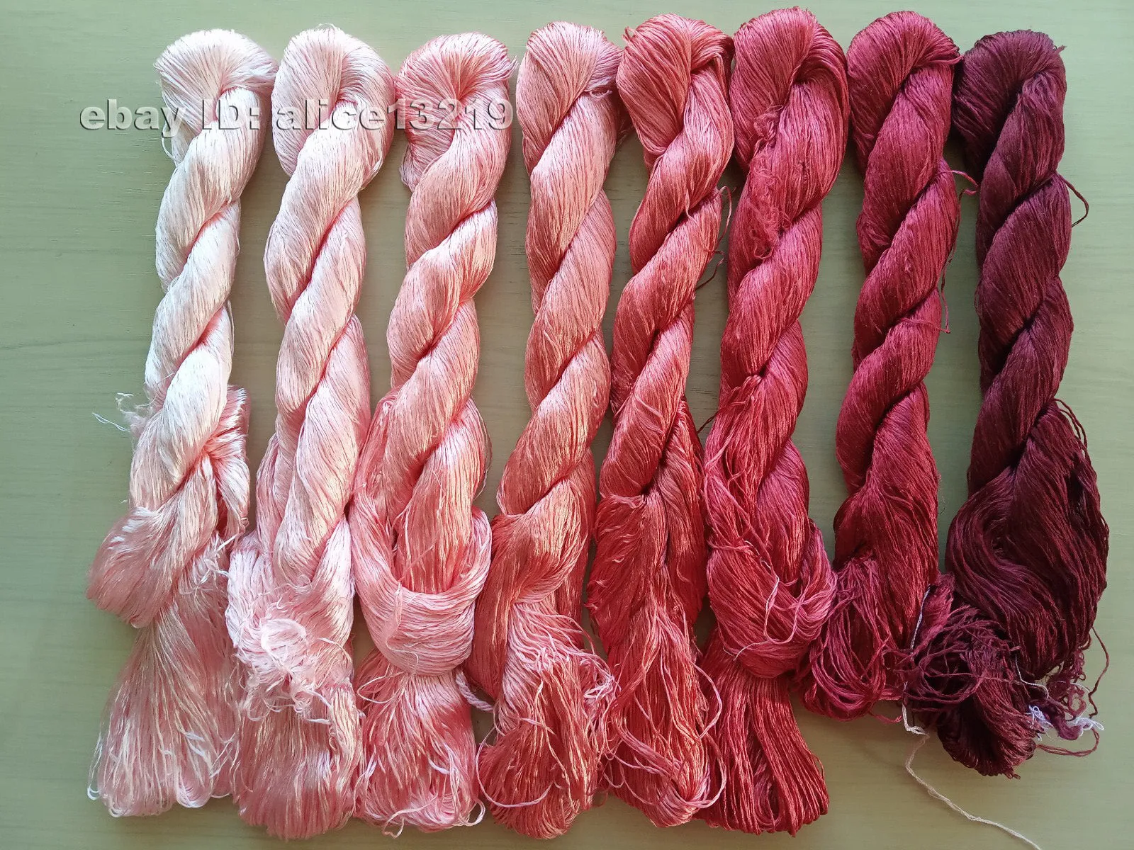 8bundles 100%real mulberry silk,hand-dyed embroidery silk floss/thread N48
