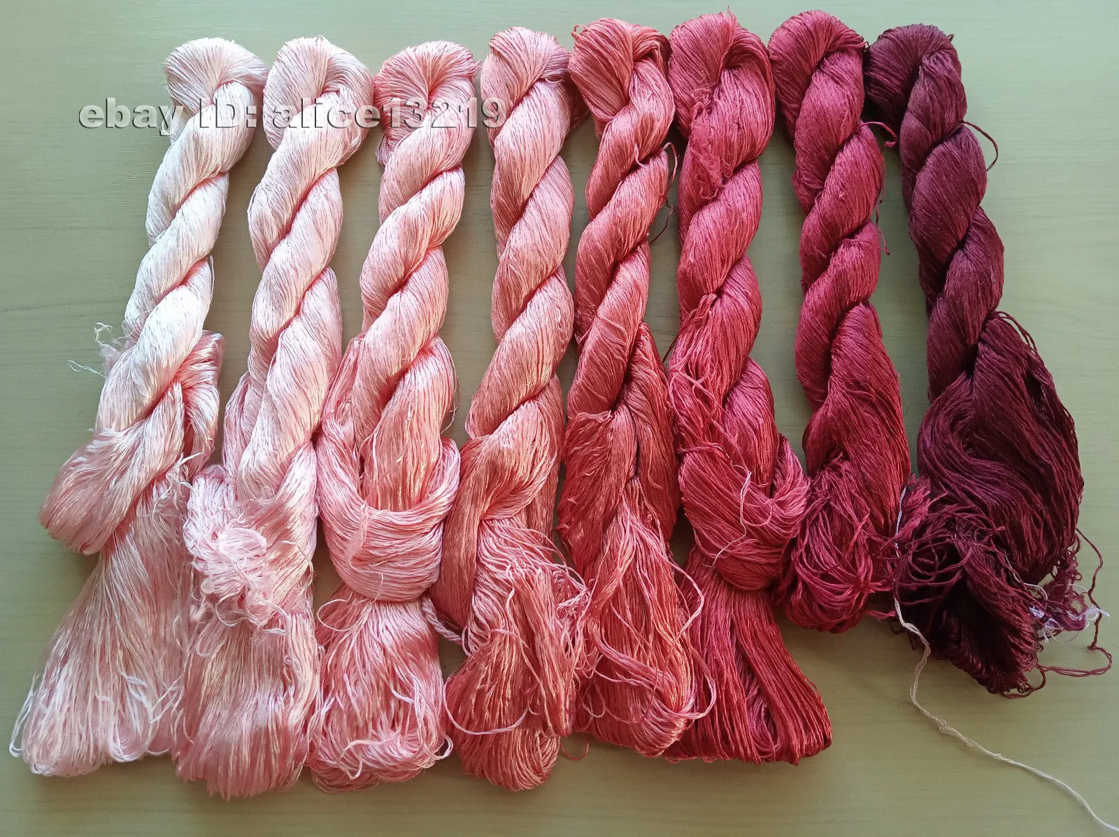 8bundles 100%real mulberry silk,hand-dyed embroidery silk floss/thread N48