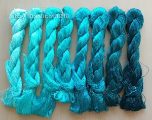 8bundles 100%real mulberry silk,hand-dyed embroidery silk floss/thread N94