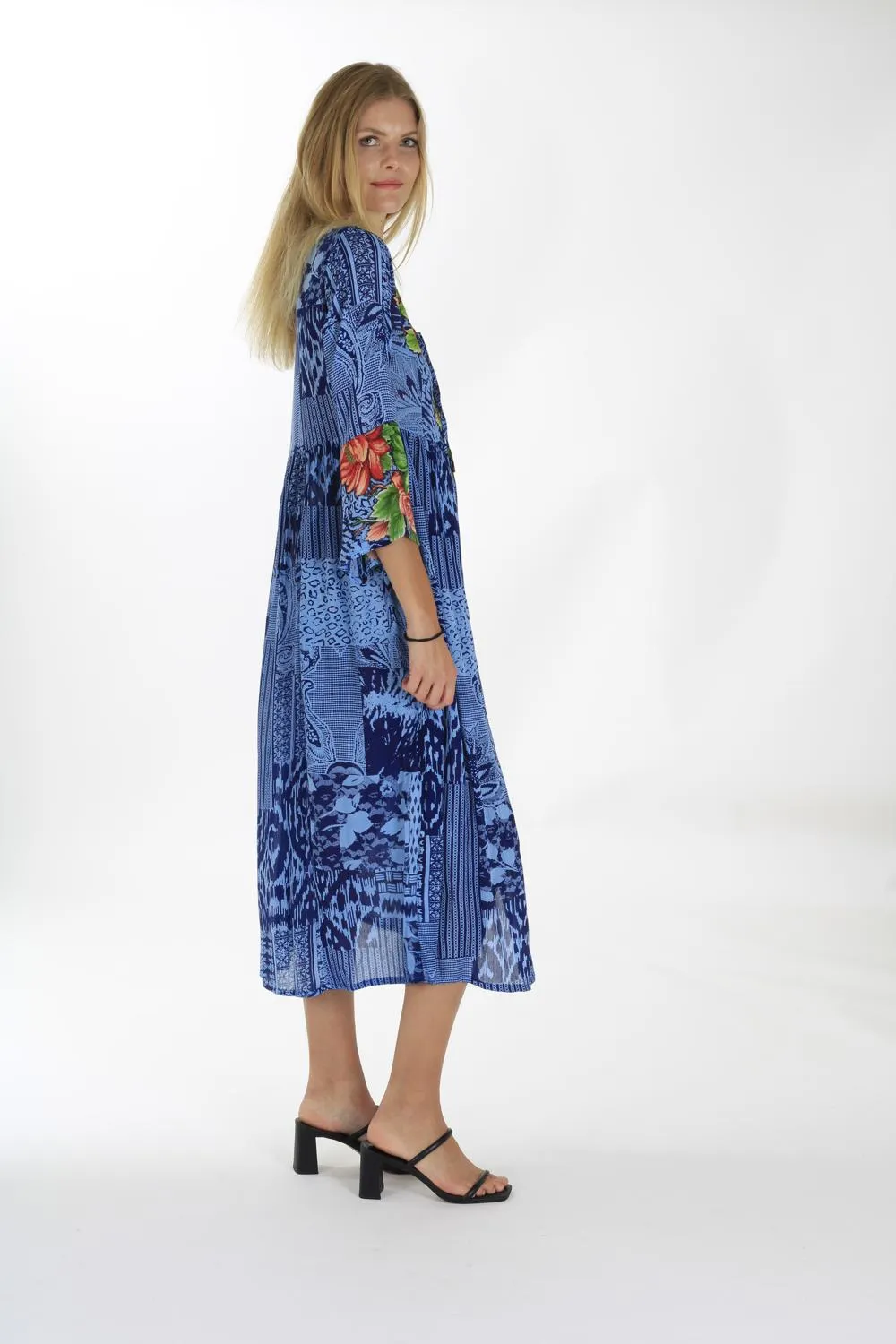 ALL DAY SLAYING DRESS IN INDIGO BLUE