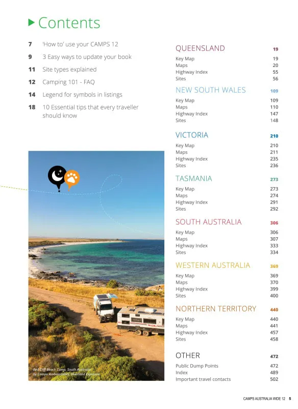 Camps Australia Wide B4 Campsite Photos and Larger Maps | Camp 12 | Easy to Read
