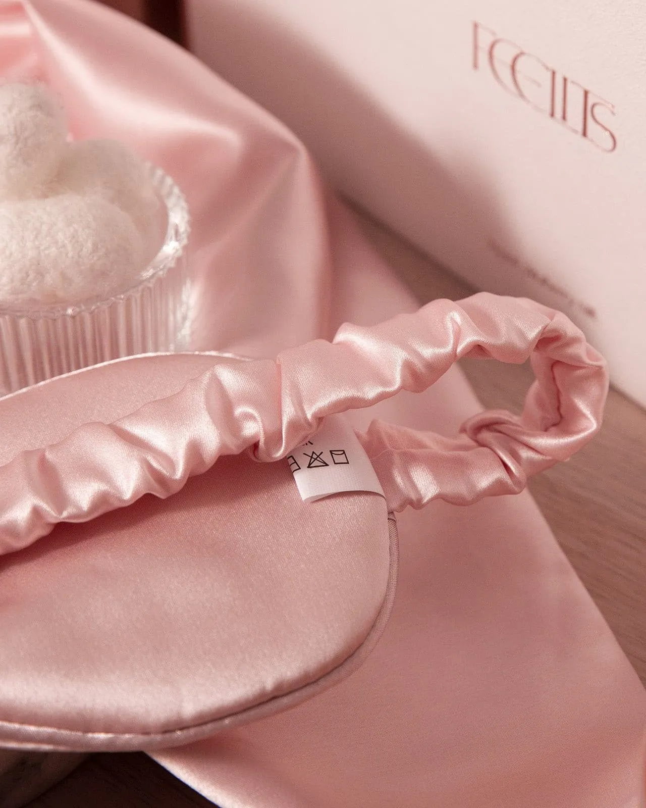 FEELITS 100% Royal Mulberry Silk. Natural Beauty Sleep Eye Mask- 22-momme Padma Pink