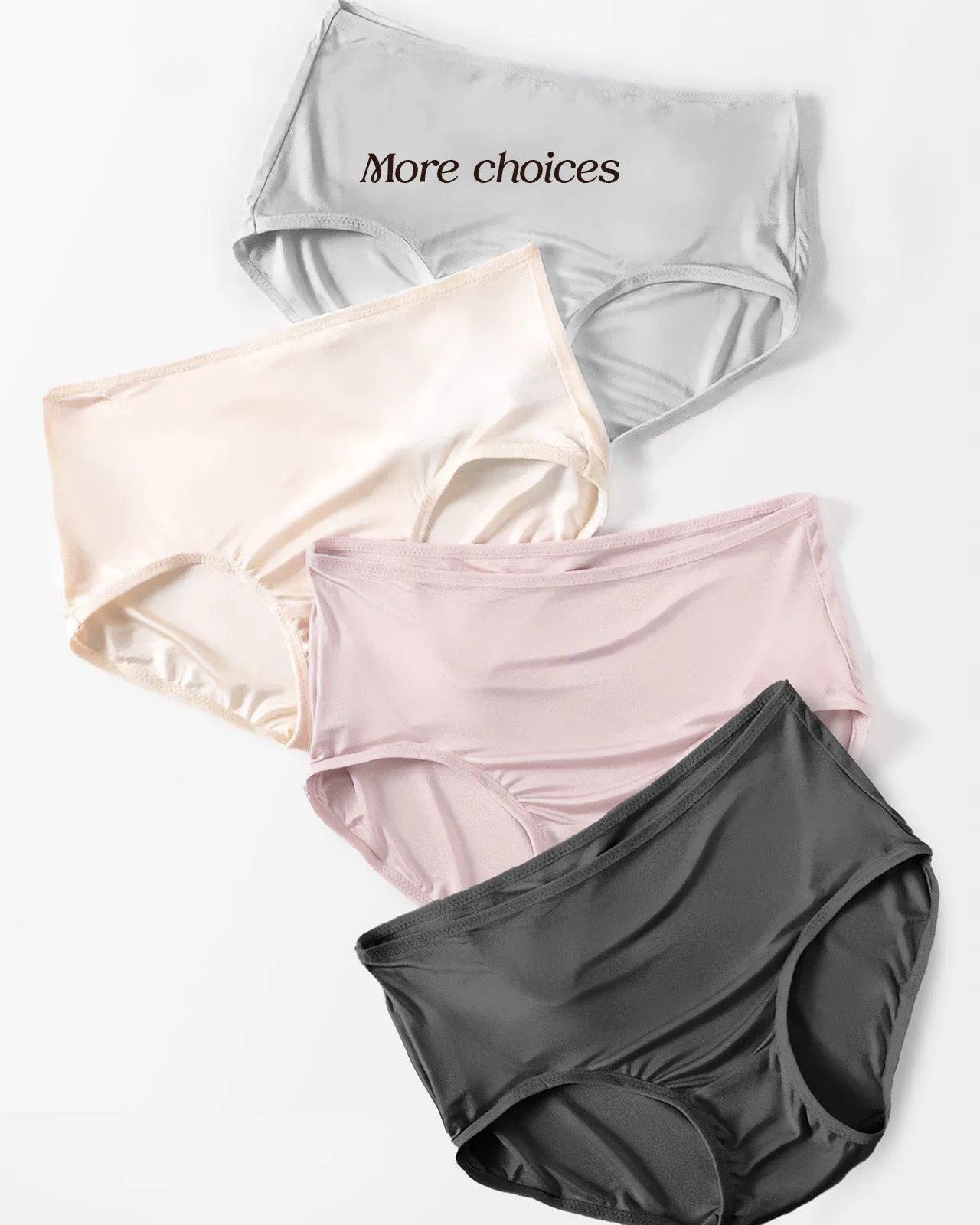 FEELITS 6A Grade Mulberry Silk. Extreme Comfort Basic Brief Panties For Women