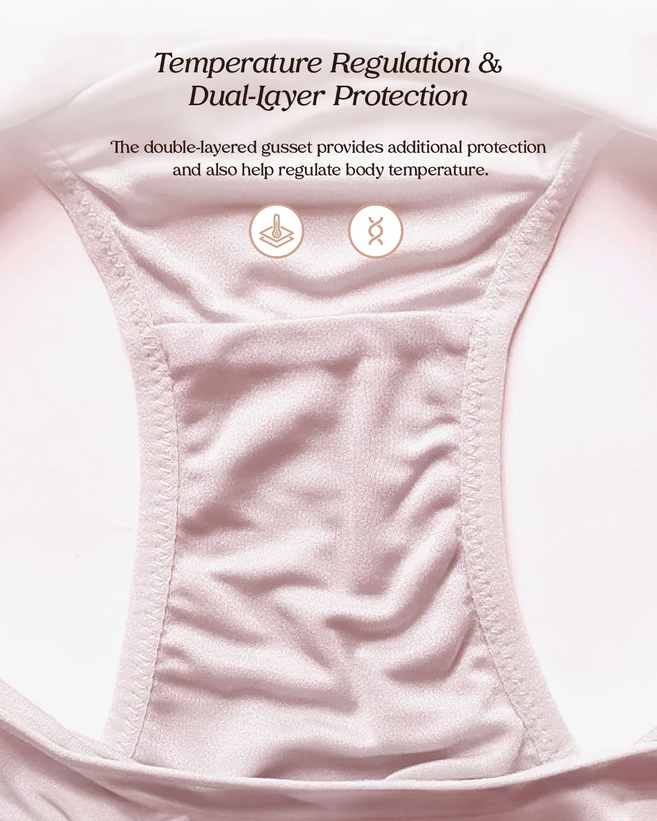 FEELITS 6A Grade Mulberry Silk. Extreme Comfort Basic Brief Panties For Women