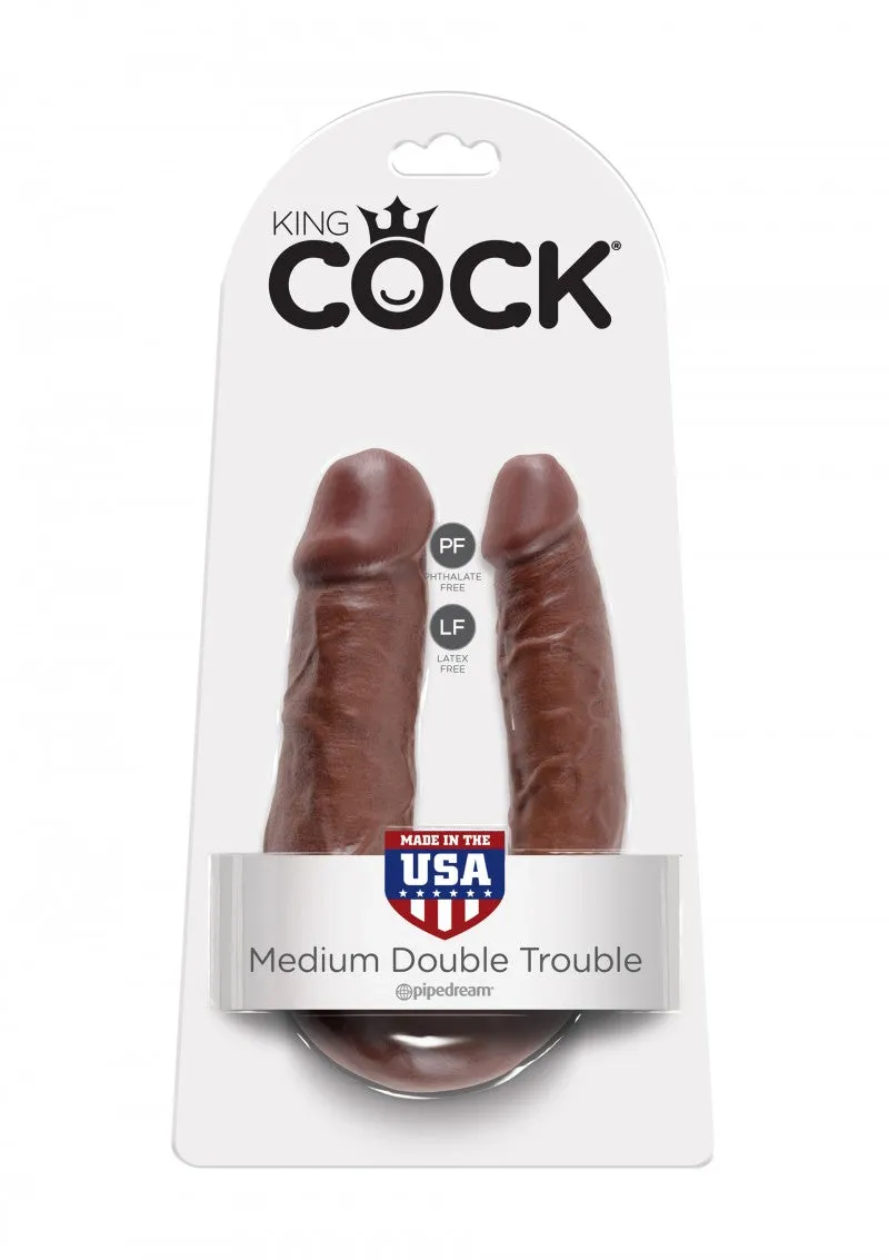 King Cock U-Shaped Double Trouble | Medium | Brown