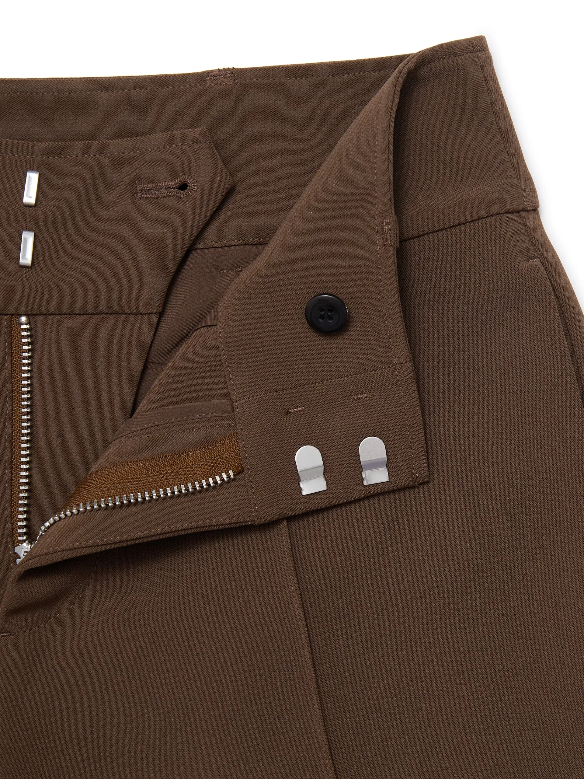 Stretch Slit Flared Trousers