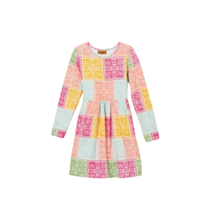Wrangler Kid's Girls Patch Bandana Multicolor Dress